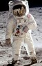 Astronaut Buzz Aldrin on the moon 